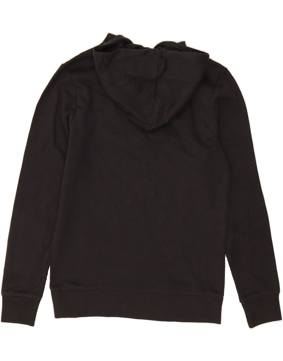 JACK & JONES Mens Graphic Hoodie Jumper Medium Black Cotton Vintage Jack & Jones and Second-Hand Jack & Jones from Messina Hembry 