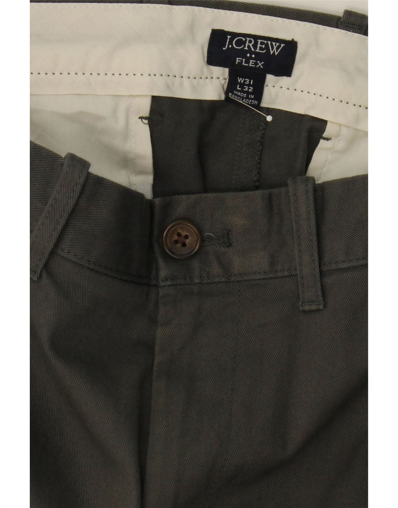 J. CREW Mens Flex Slim Chino Trousers W31 L32 Grey Cotton Vintage J. Crew and Second-Hand J. Crew from Messina Hembry 
