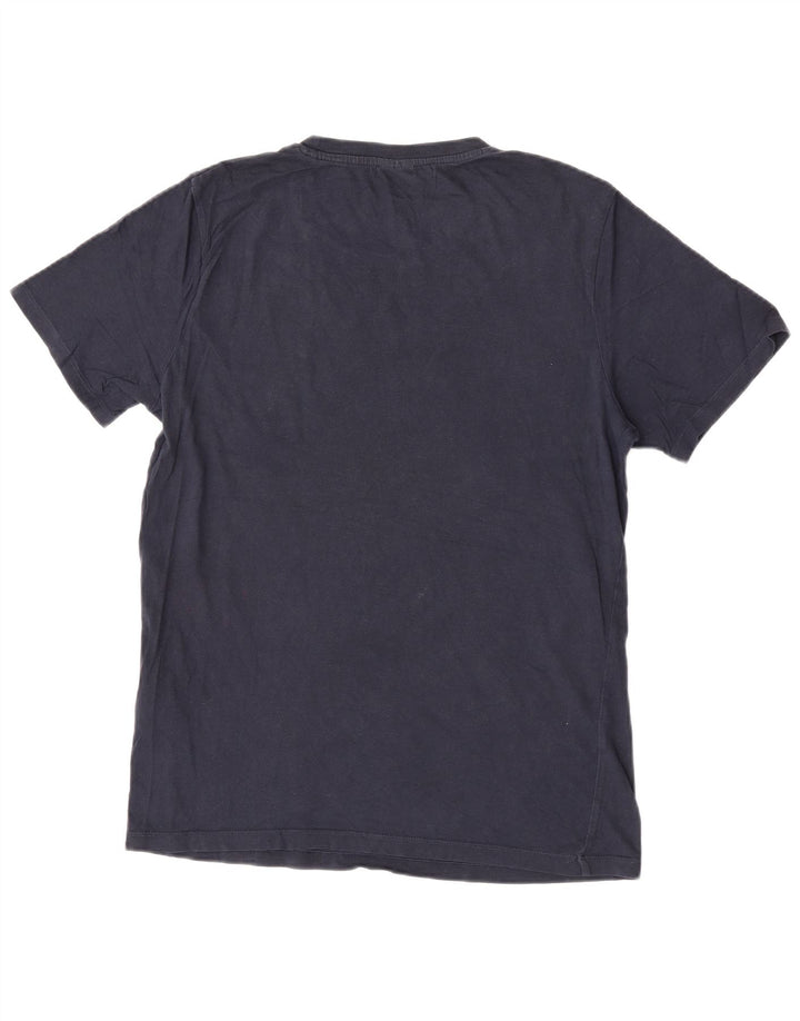 Jack & Jones Womens Graphic T-Shirt Top Large Navy Blue Cotton