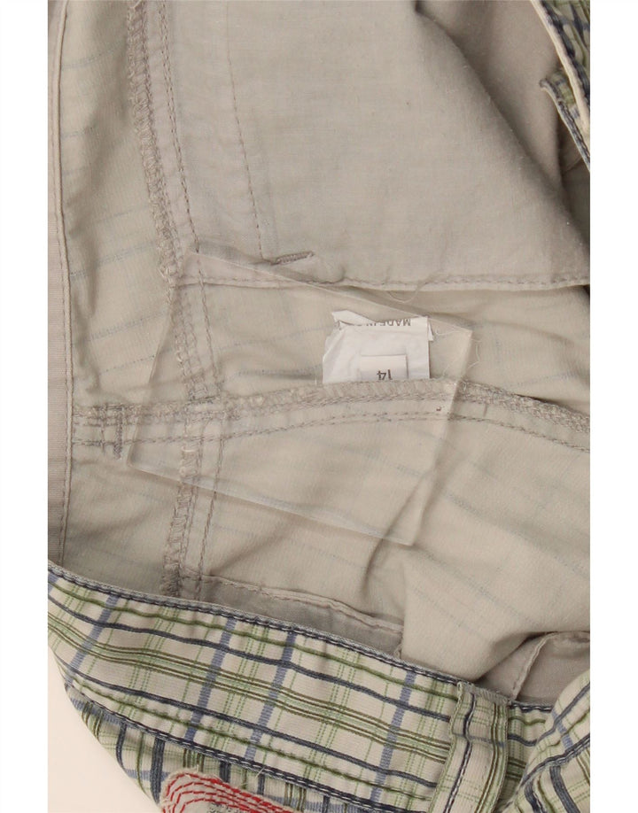 Guess Womens Chino Shorts UK 14 Large W32 Multicoloured Check
