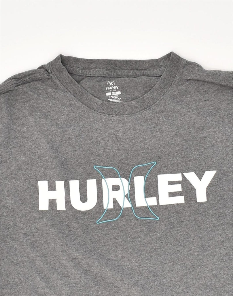 HURLEY Mens Graphic T-Shirt Top Medium Grey Cotton | Vintage Hurley | Thrift | Second-Hand Hurley | Used Clothing | Messina Hembry 