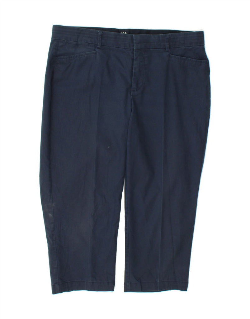 DOCKERS Womens Straight Capri Trousers US 10 Large W32 L20 Navy Blue Vintage Dockers and Second-Hand Dockers from Messina Hembry 