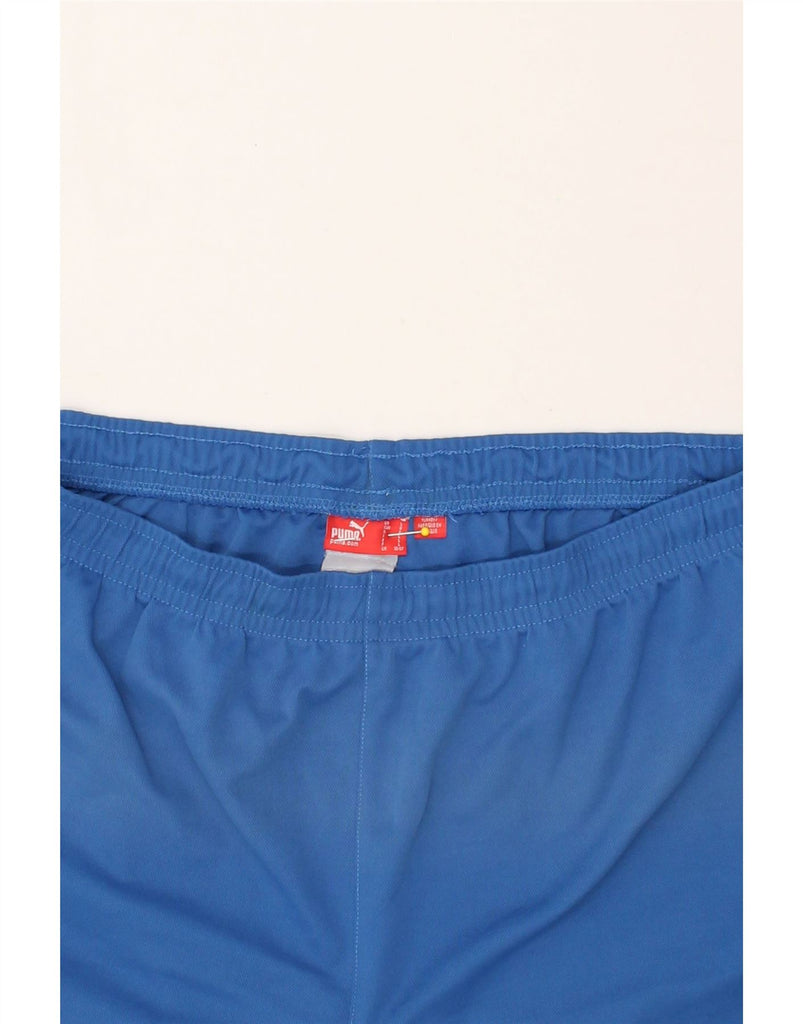 PUMA Mens Sport Shorts Large Blue Polyester | Vintage Puma | Thrift | Second-Hand Puma | Used Clothing | Messina Hembry 