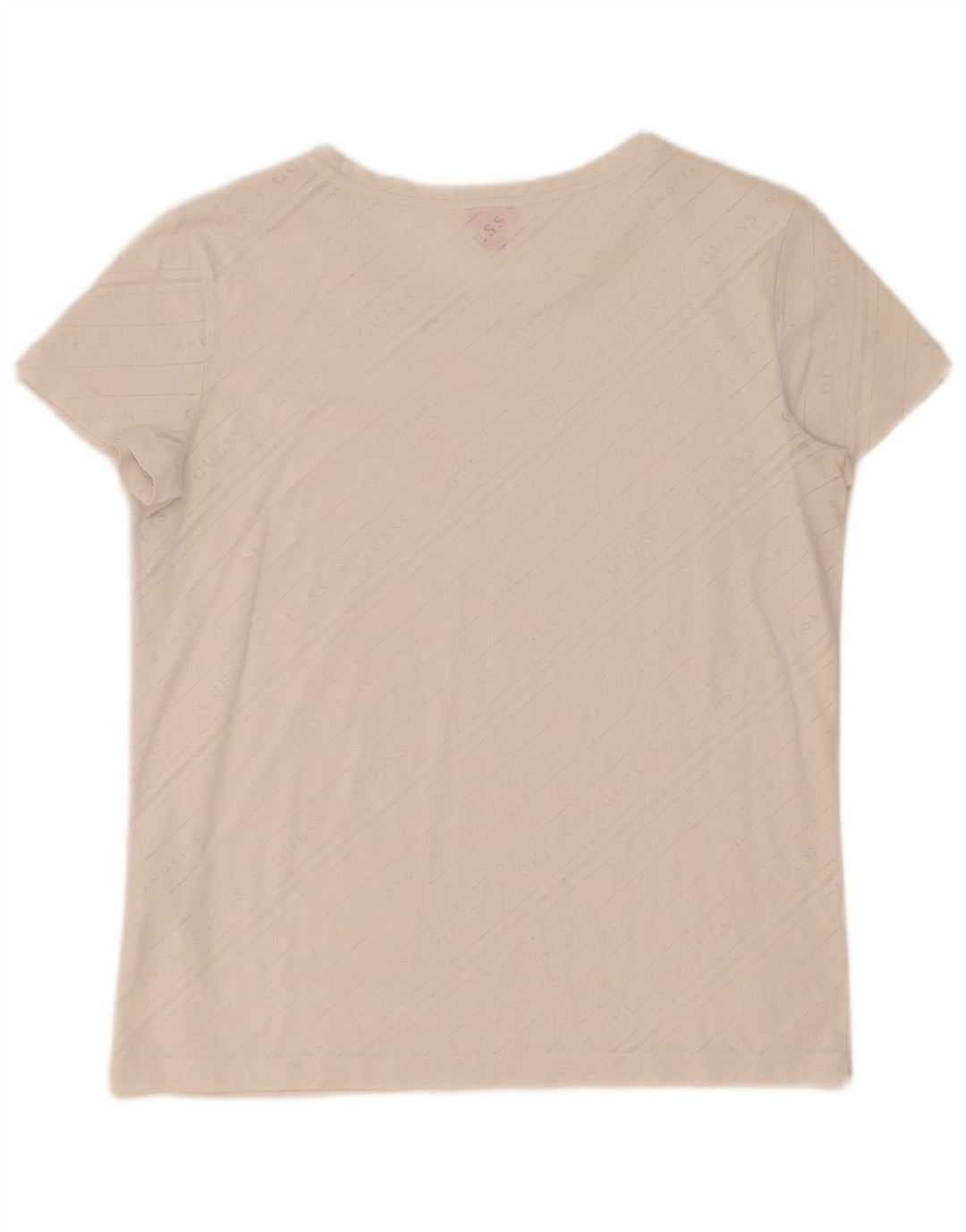 Guess Womens Graphic T-Shirt Top UK 10 Small Off White