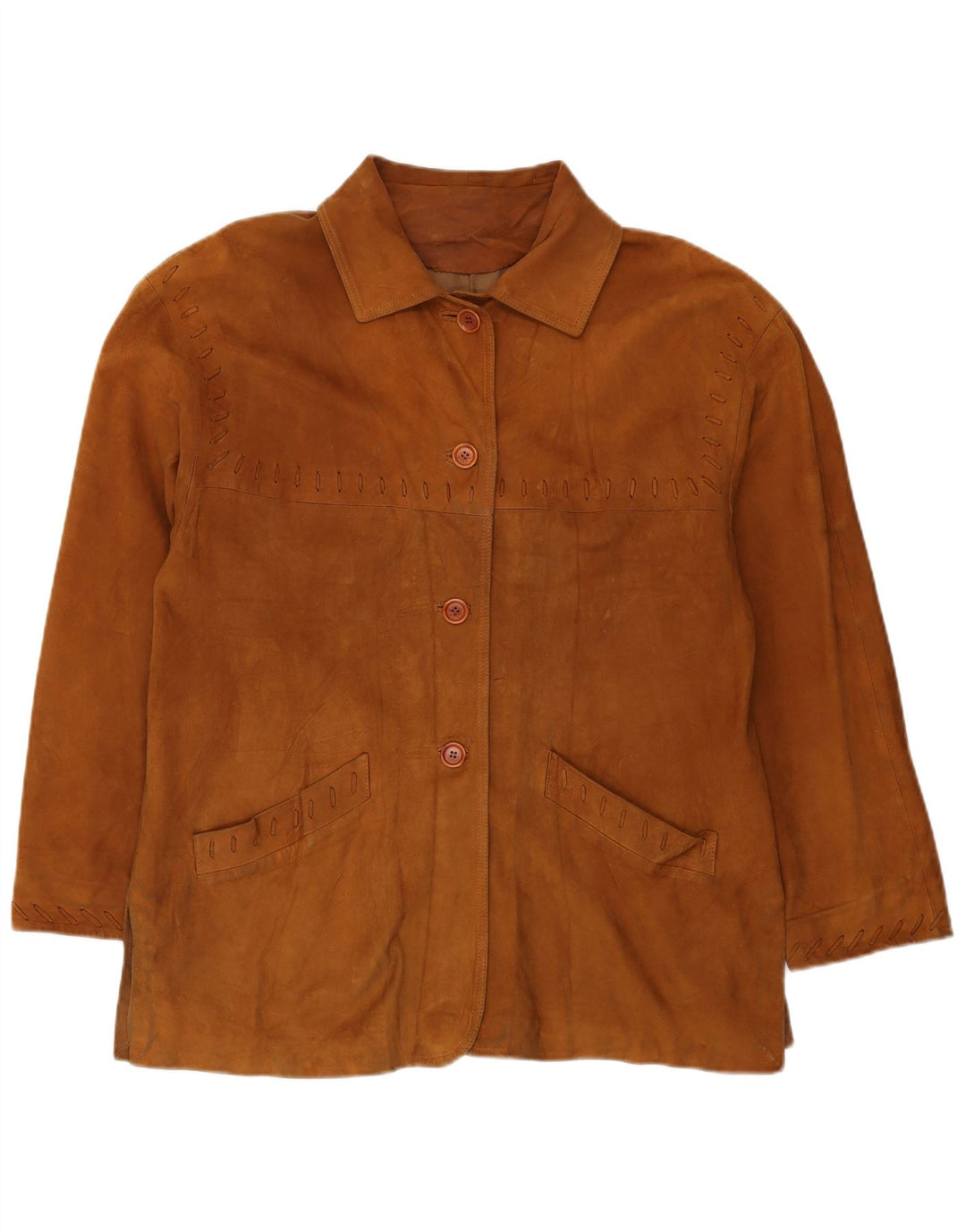 Conbipel Womens Oversized Suede Jacket IT 46 Large Brown