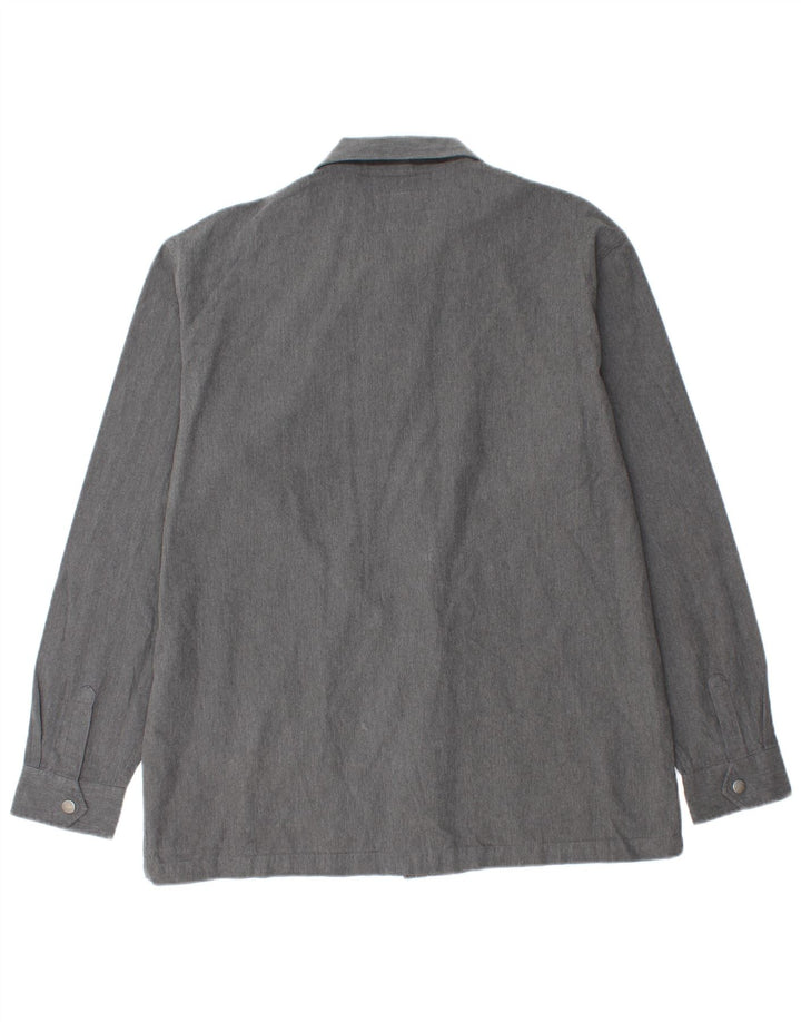 Jack Wills Mens Overshirt Shirt Large Grey Cotton