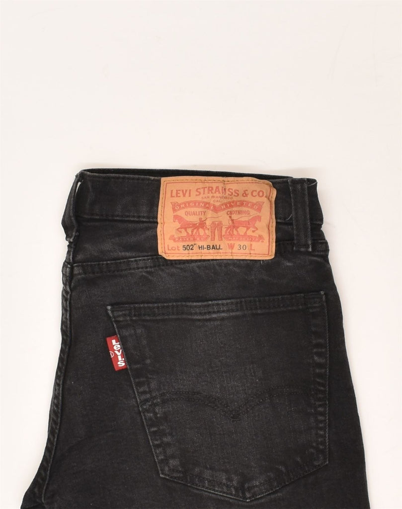 LEVI'S Mens 502 Slim Jeans W30 L29 Black Cotton | Vintage Levi's | Thrift | Second-Hand Levi's | Used Clothing | Messina Hembry 