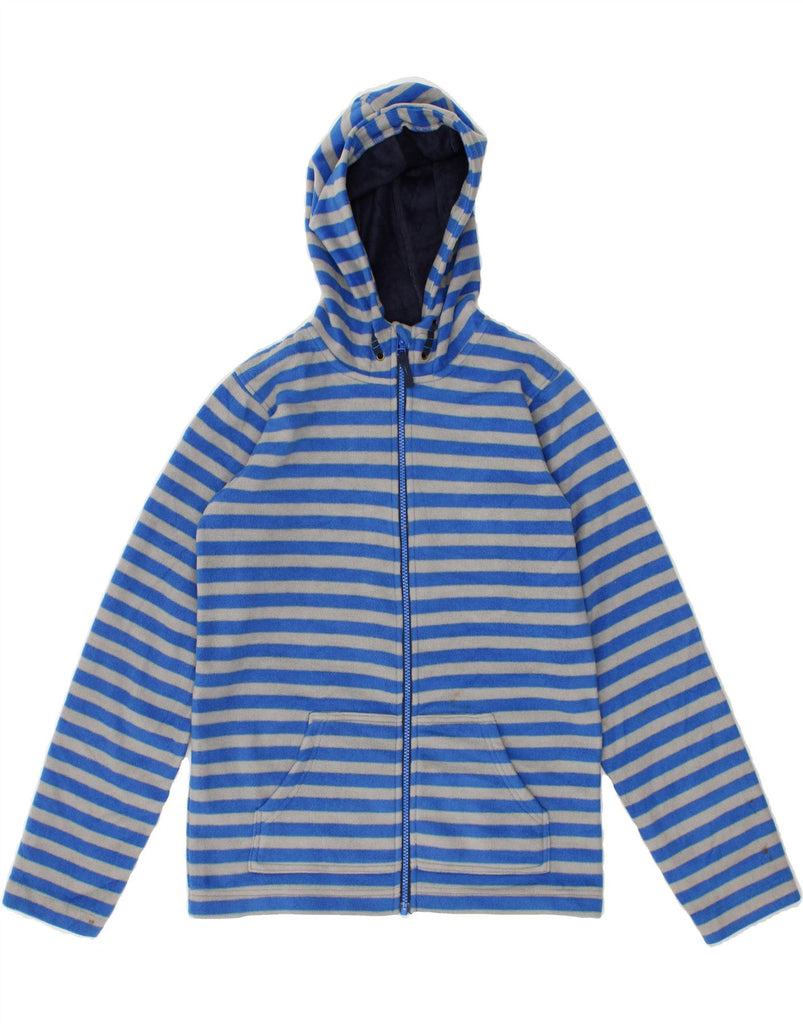 MOUNTAIN WAREHOUSE Boys Hooded Fleece Jacket 12-13 Years Blue Striped | Vintage Mountain Warehouse | Thrift | Second-Hand Mountain Warehouse | Used Clothing | Messina Hembry 