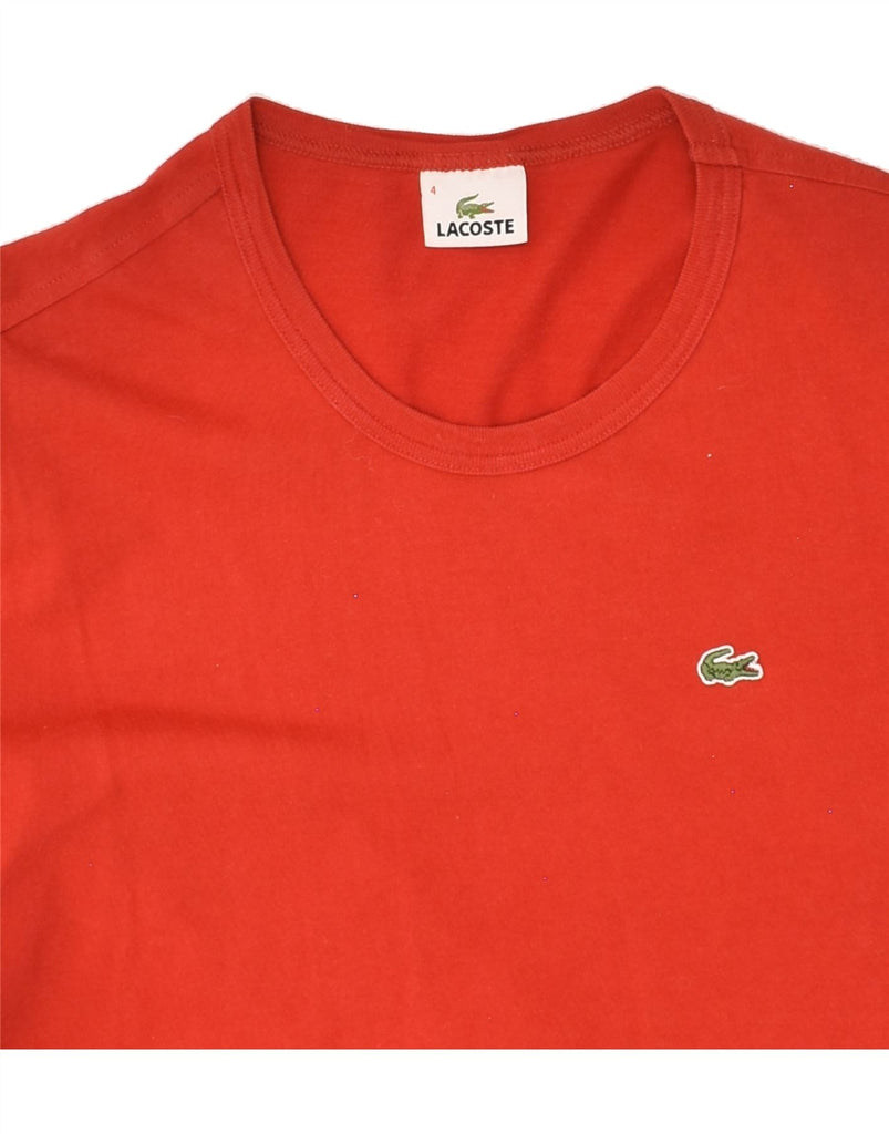 LACOSTE Mens T-Shirt Top Size 4 Medium Red Cotton | Vintage Lacoste | Thrift | Second-Hand Lacoste | Used Clothing | Messina Hembry 