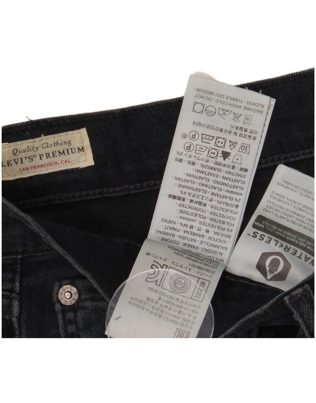 Levi's Mens 511 Slim Jeans W34 L34 Navy Blue Cotton
