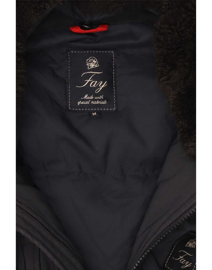 Fay Mens Padded Jacket UK 38 Medium Navy Blue