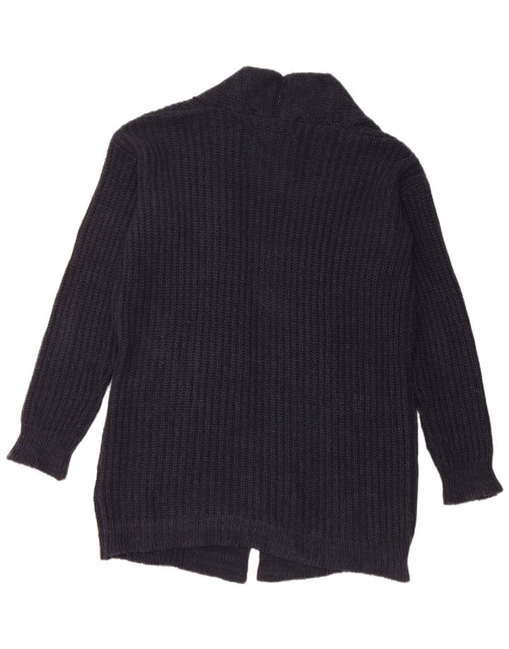 Superdry Womens Oversized Longline Cardigan Sweater UK 10 Small Navy Blue