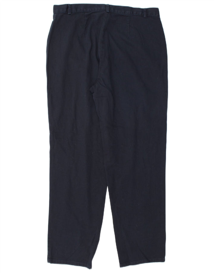 DOCKERS Womens High Waist Casual Trousers US 16 2XL W34 L30 Navy Blue