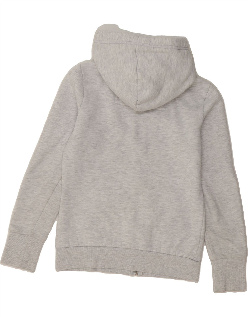 SUPERDRY Womens Zip Hoodie Sweater UK 10 Small Grey Cotton Vintage Superdry and Second-Hand Superdry from Messina Hembry 