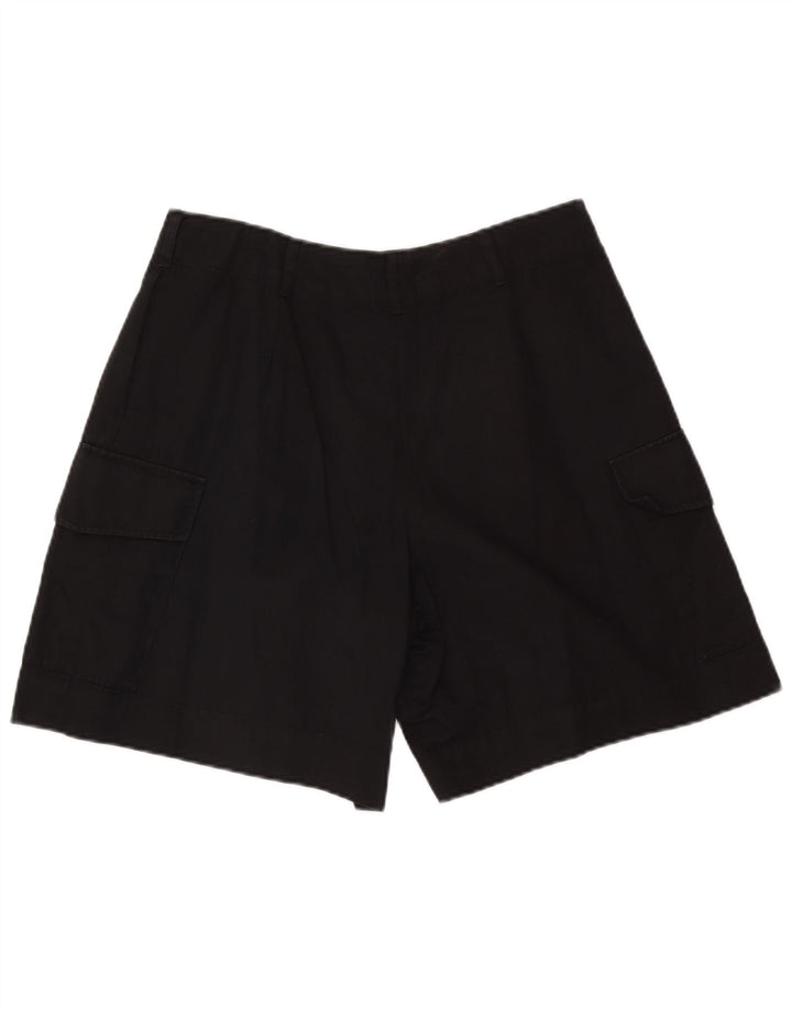 Massimo Dutti Womens Cargo Shorts EU 42 Large W32 Black Cotton