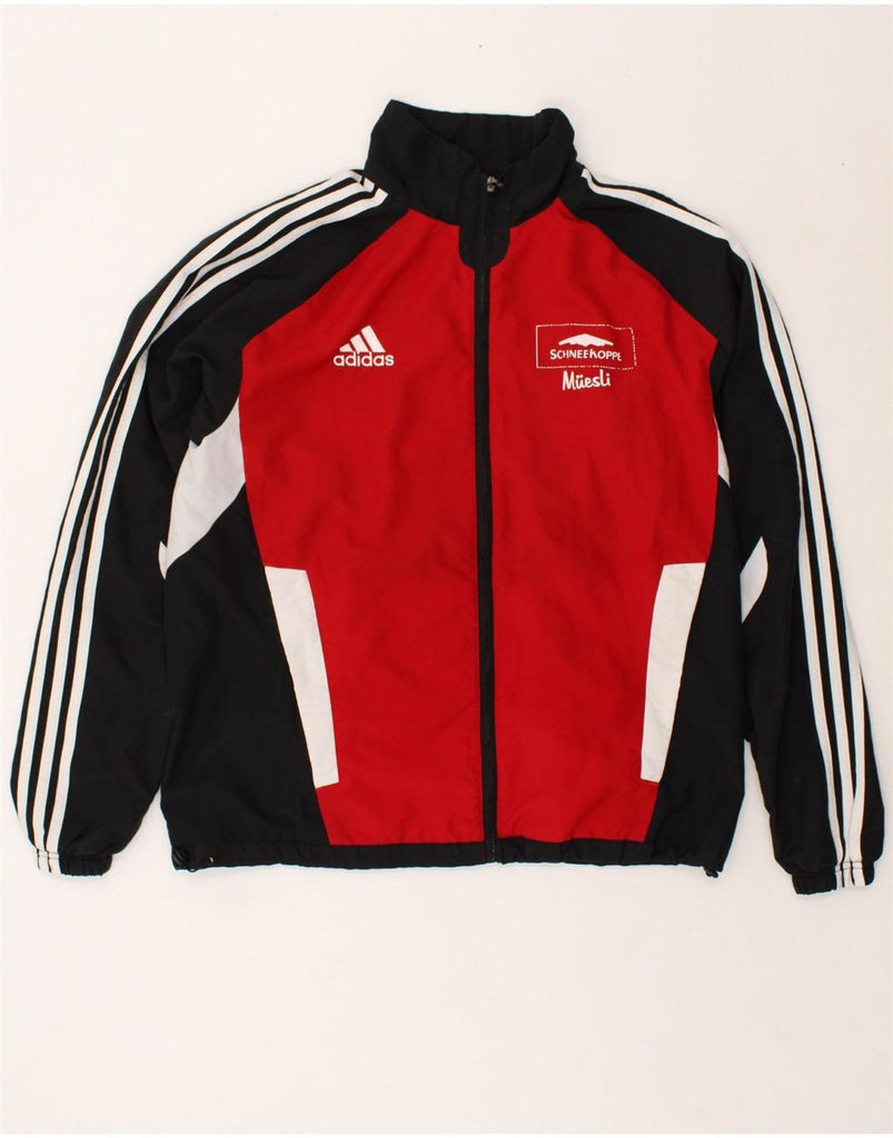 ADIDAS Mens Graphic Tracksuit Top Jacket UK 40/42 Medium Red Colourblock | Vintage Adidas | Thrift | Second-Hand Adidas | Used Clothing | Messina Hembry 