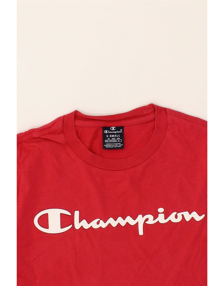 CHAMPION Mens Graphic T-Shirt Top XS Red Cotton Vintage Champion and Second-Hand Champion from Messina Hembry 