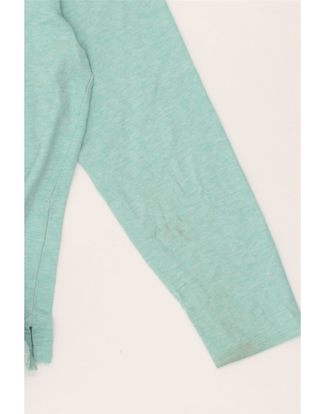 L.L.BEAN Womens Button Neck Sweatshirt Jumper UK 16 Large Turquoise Cotton Vintage L.L.Bean and Second-Hand L.L.Bean from Messina Hembry 
