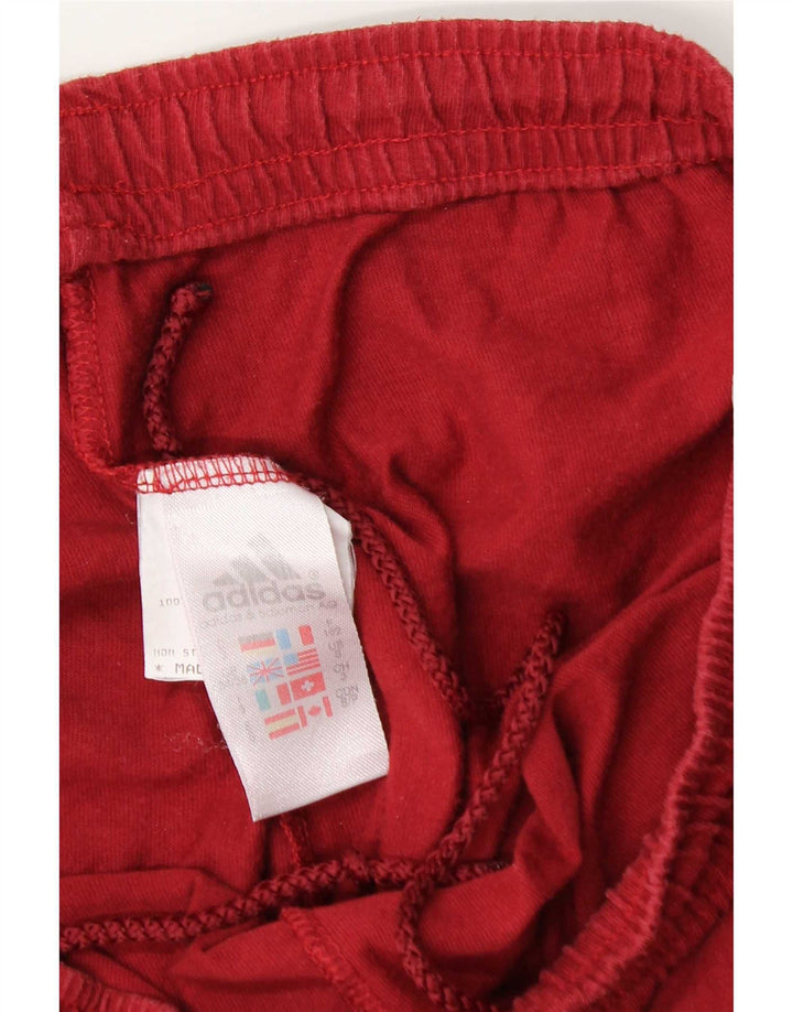 Adidas Mens Tracksuit Trousers Small Red Cotton