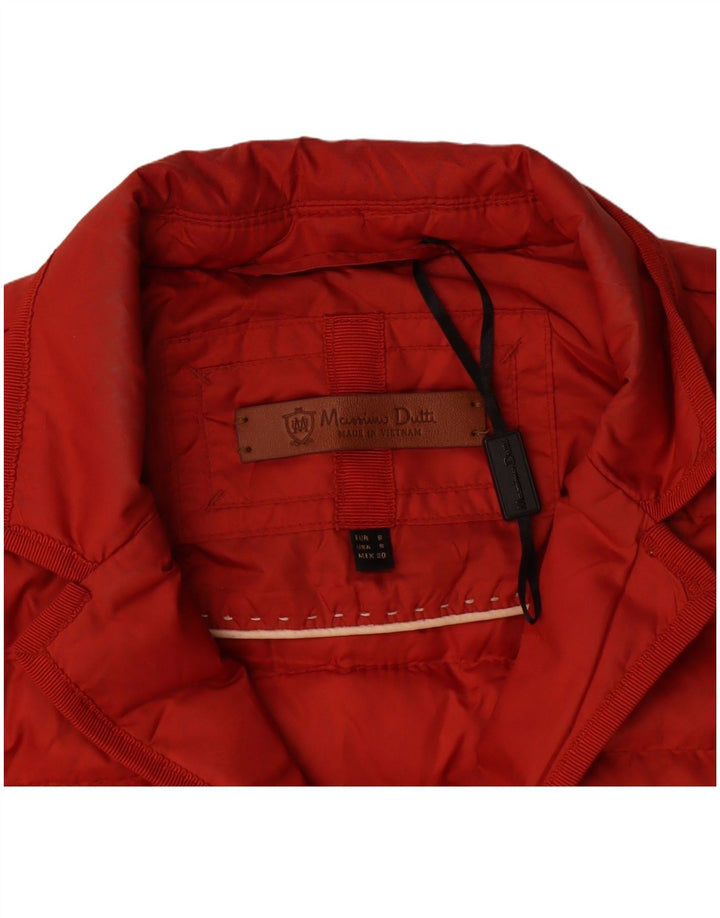 Massimo Dutti Womens Padded Jacket UK 10 Small Orange Polyester