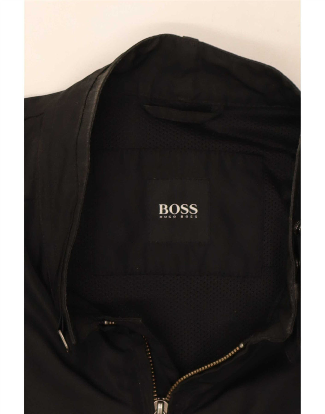 Hugo Boss Mens Bomber Jacket EU 54 2XL Black Polyester