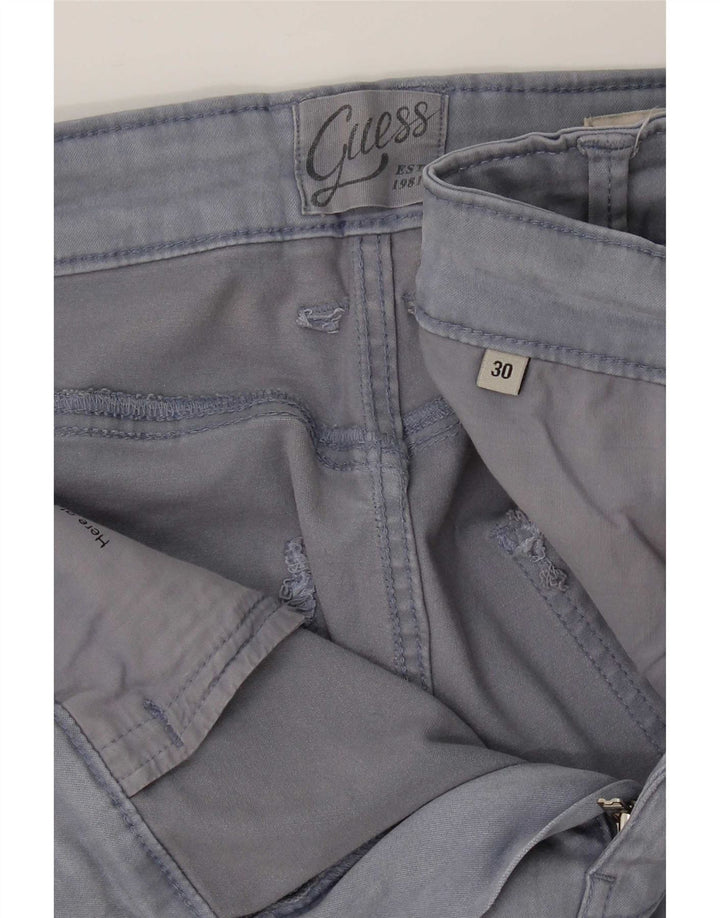 Guess Mens Skinny Jeans W30 L29 Blue Cotton