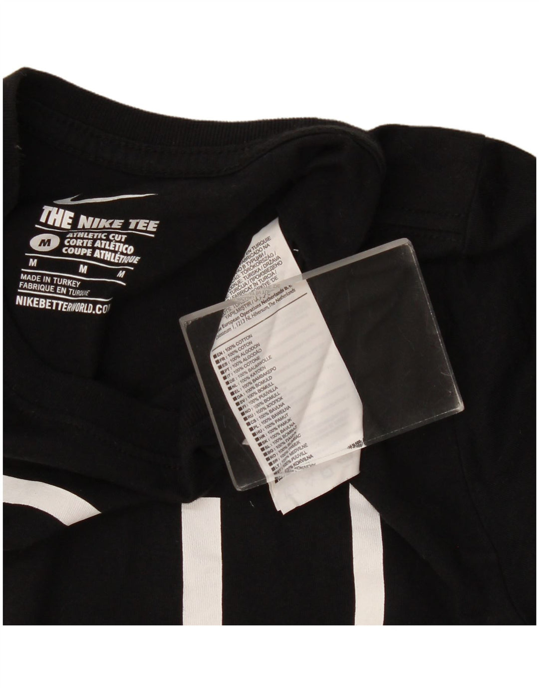 Nike Mens Graphic T-Shirt Top Medium Black Cotton