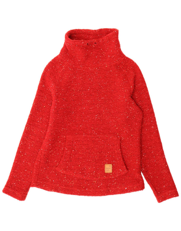 Weird Fish Womens Turtle Neck Jumper Sweater UK 10 Small Red Flecked