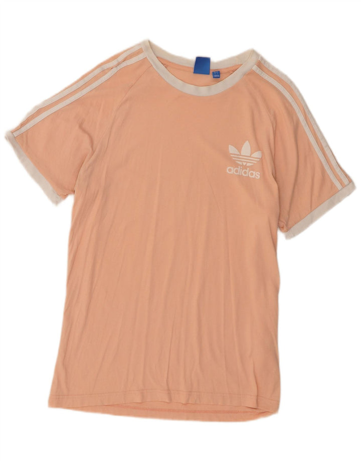 Adidas Mens T-Shirt Top Large Pink Cotton