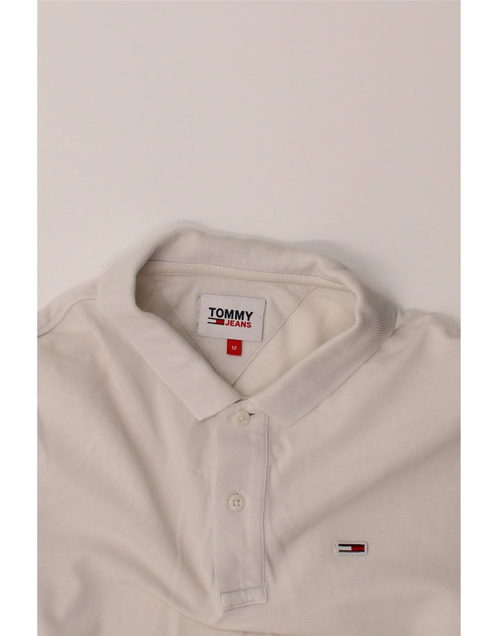 TOMMY HILFIGER Mens Polo Shirt Medium White Cotton Vintage Tommy Hilfiger and Second-Hand Tommy Hilfiger from Messina Hembry 