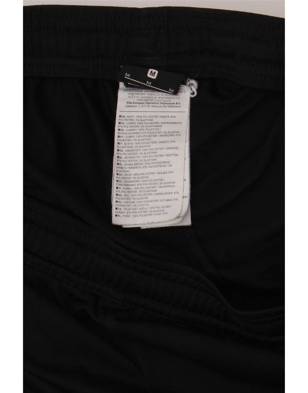 Nike Mens Tracksuit Trousers Medium Black Colourblock Polyester