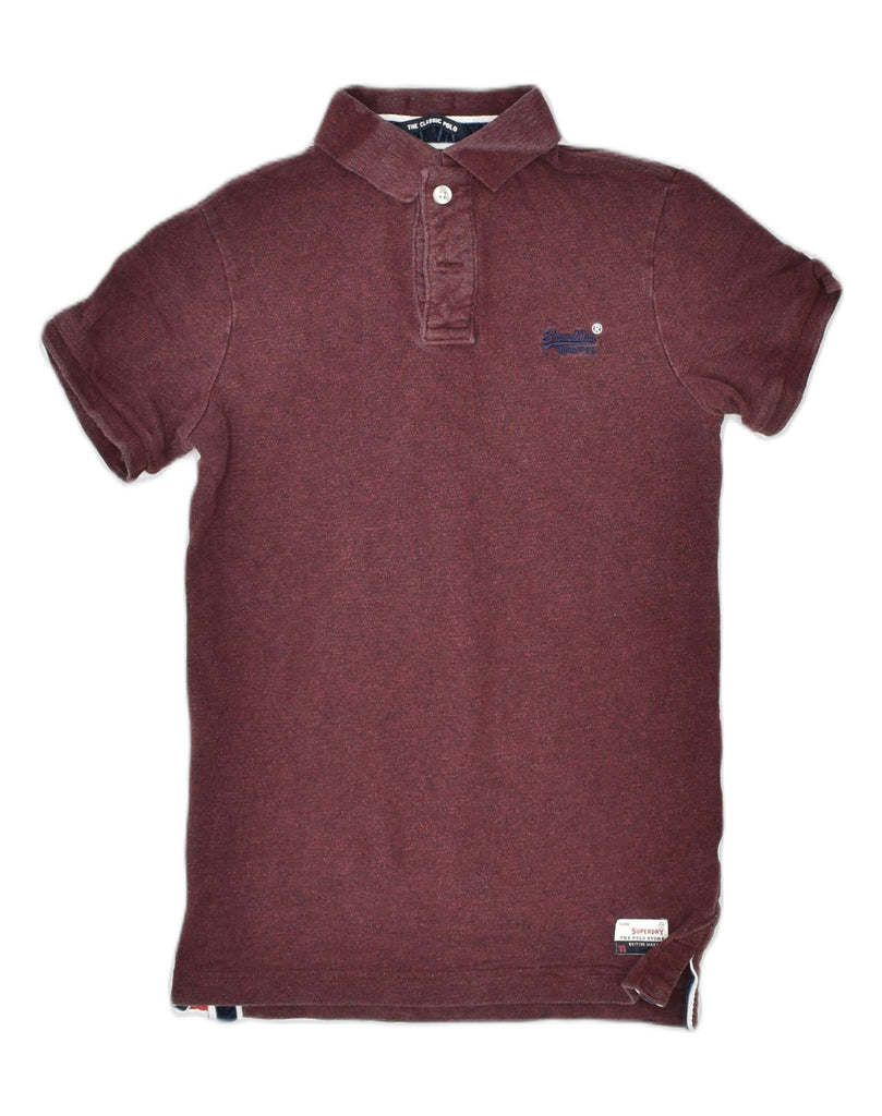 SUPERDRY Mens Polo Shirt Small Maroon Cotton | Vintage | Thrift | Second-Hand | Used Clothing | Messina Hembry 