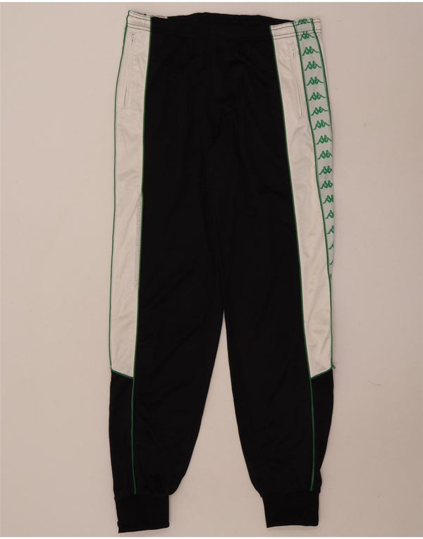 Kappa Mens Graphic Tracksuit Trousers Joggers XL Black Colourblock