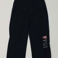 CHAMPION Boys Graphic Tracksuit Trousers 5-6 Years XS Navy Blue Polyester | Vintage Champion | Thrift | Second-Hand Champion | Used Clothing | Messina Hembry 
