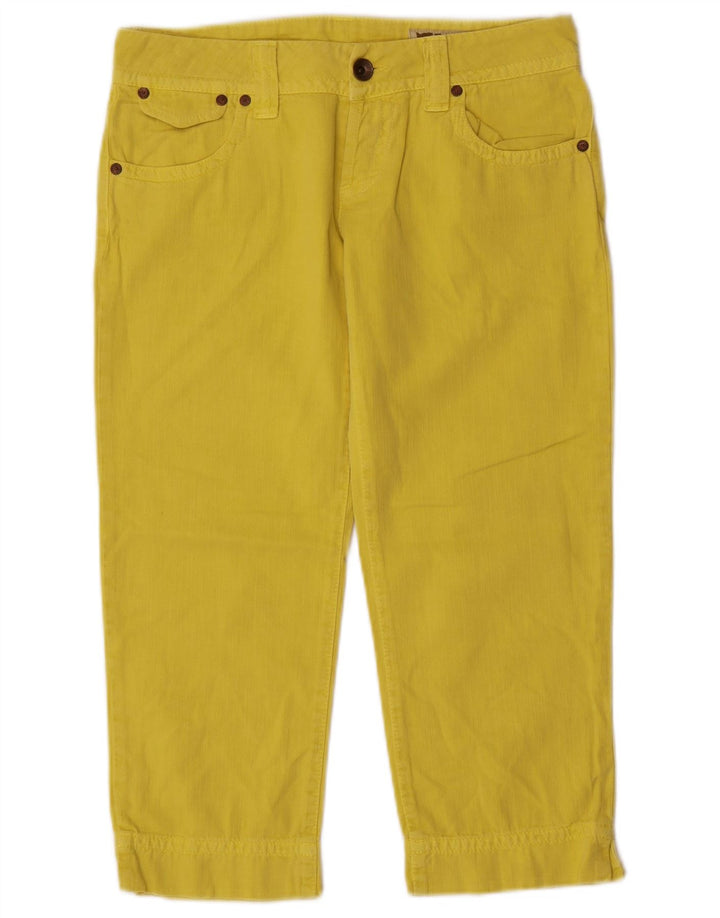 Gas Womens Capri Jeans W27 L20 Yellow Cotton