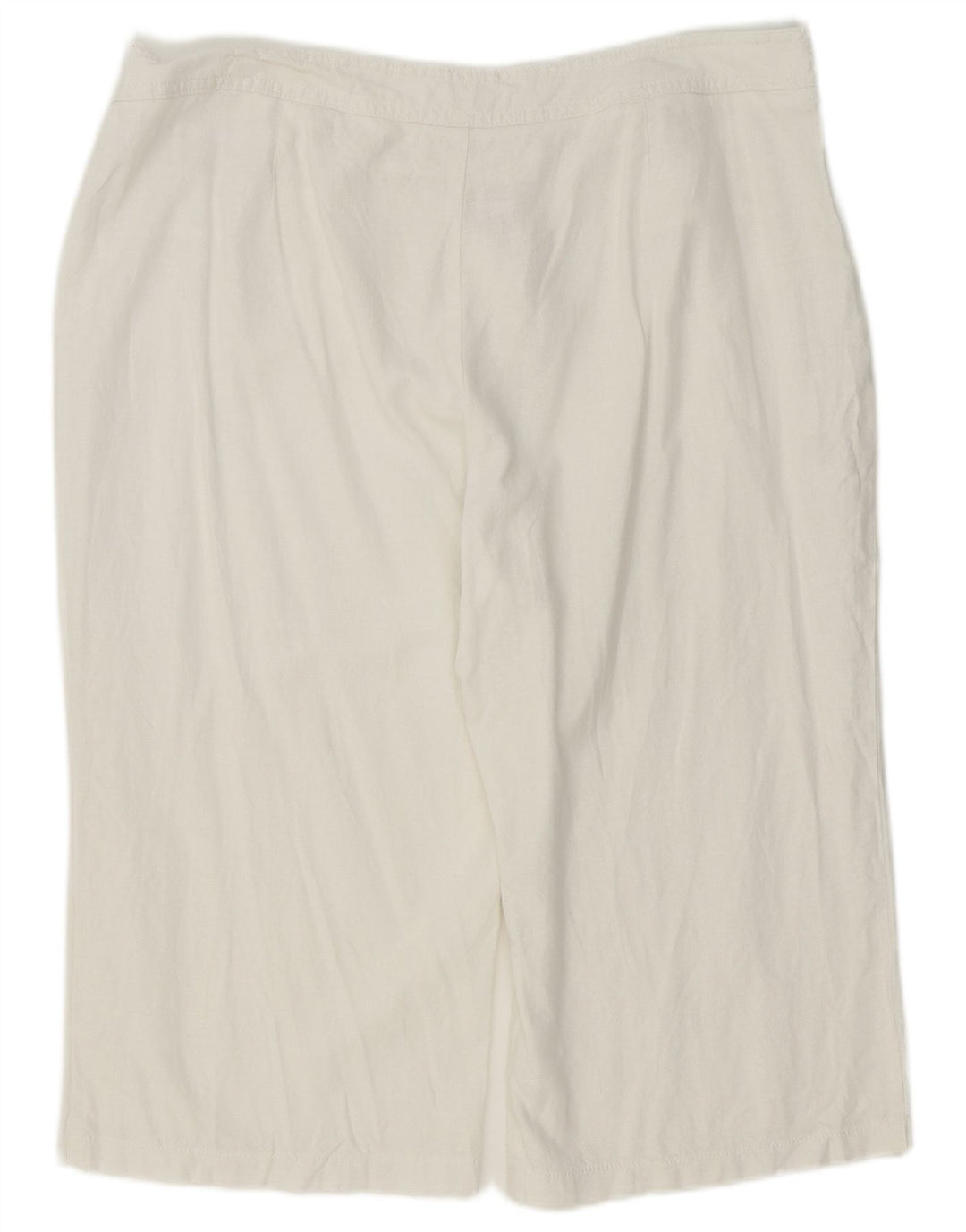 Marks & Spencer Womens Bermuda Shorts UK 18 XL W38 White Linen