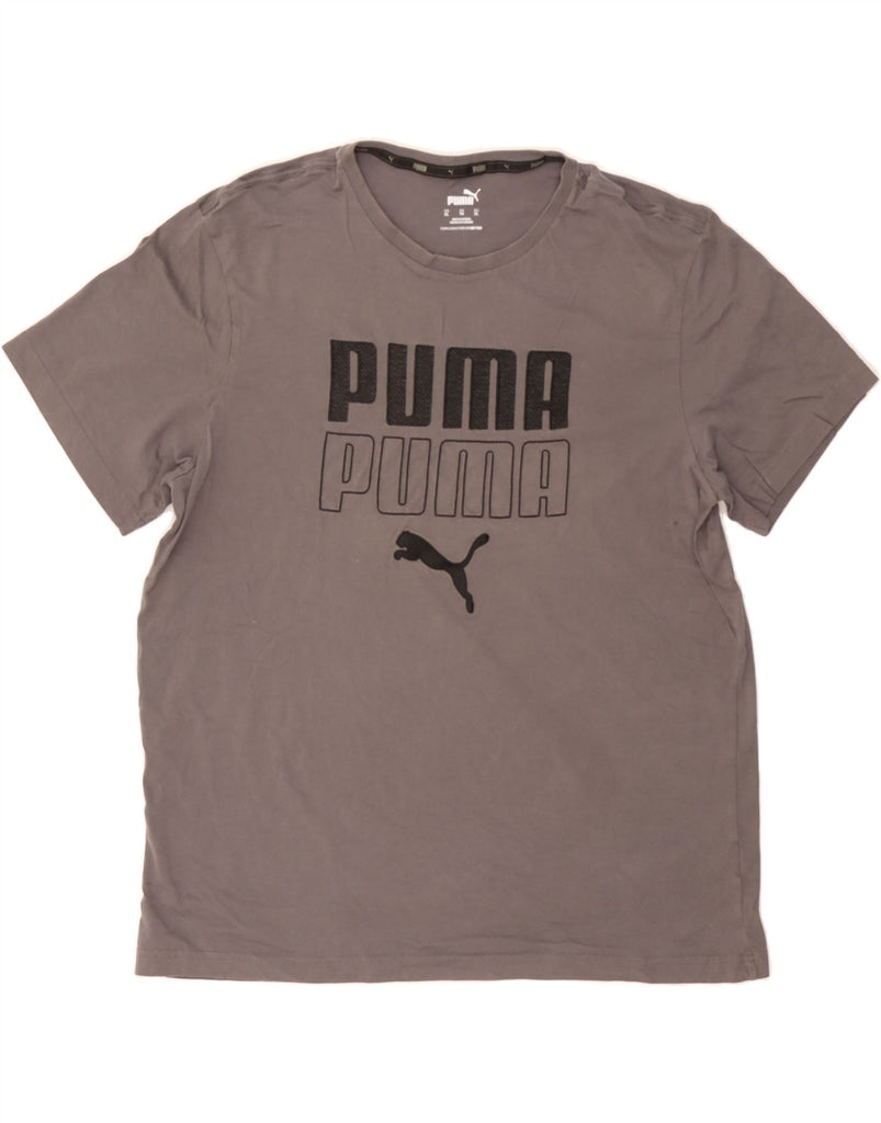 PUMA Mens Graphic T-Shirt Top XL Grey Cotton Vintage Puma and Second-Hand Puma from Messina Hembry 