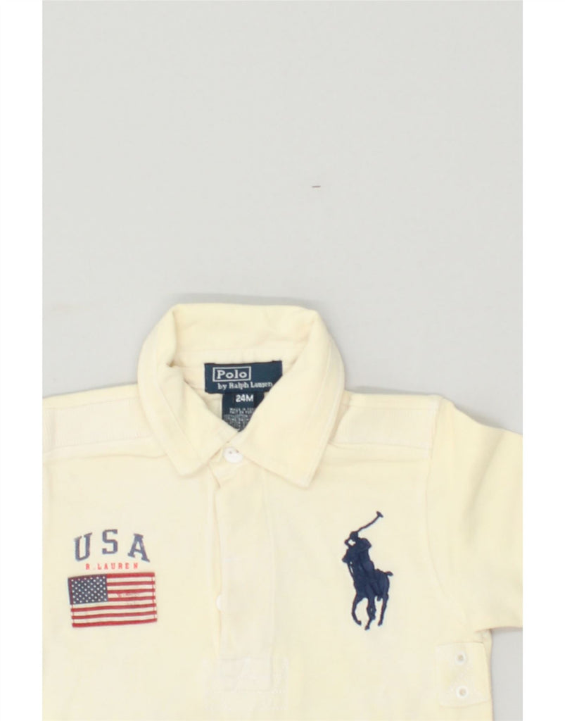 POLO RALPH LAUREN Baby Boys Graphic Polo Shirt 18-24 Months Off White | Vintage Polo Ralph Lauren | Thrift | Second-Hand Polo Ralph Lauren | Used Clothing | Messina Hembry 