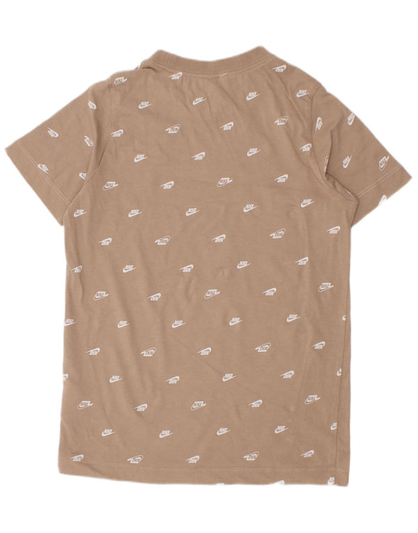 Nike Boys Graphic T-Shirt Top 8-9 Years Small Beige Cotton