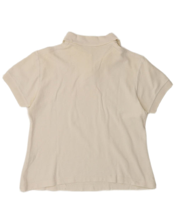 Fila Womens Polo Shirt IT 46 Large Off White