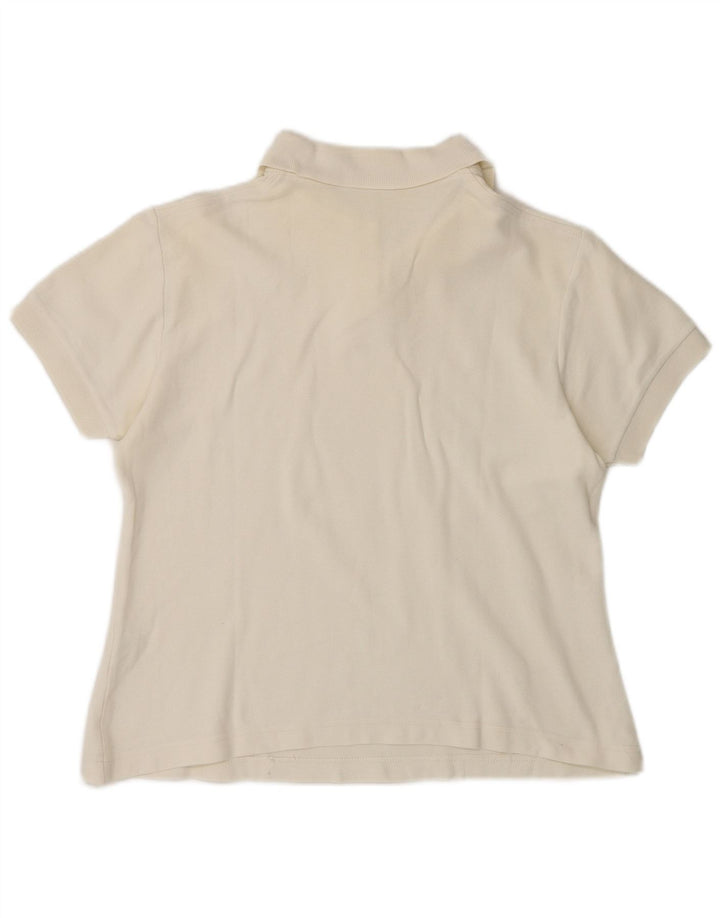 Fila Womens Polo Shirt IT 46 Large Off White