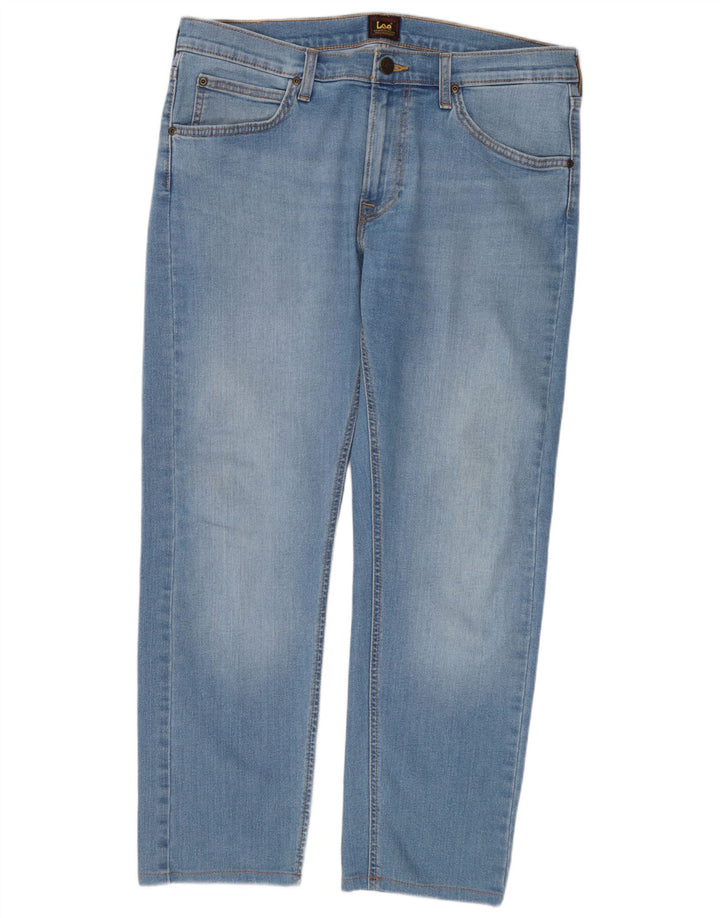 Lee Womens Daren Zip Fly Straight Jeans W33 L30 Blue Cotton