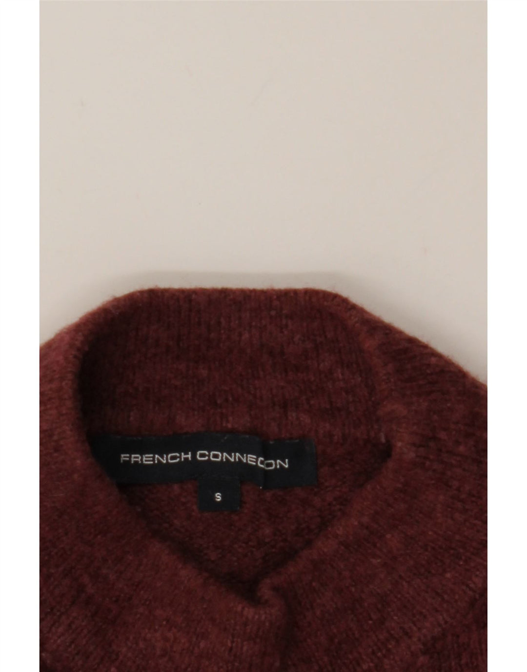 FRENCH CONNECTION Womens Turtle Neck Jumper Sweater UK 10 Small Burgundy Vintage French Connection and Second-Hand French Connection from Messina Hembry 