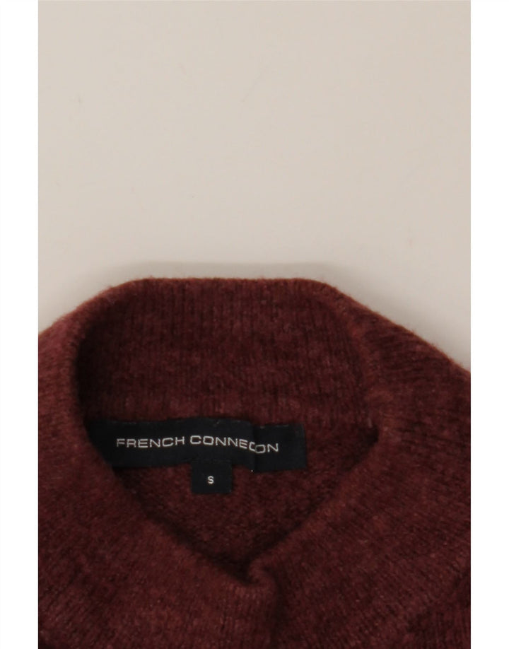 FRENCH CONNECTION Womens Turtle Neck Jumper Sweater UK 10 Small Burgundy Vintage French Connection and Second-Hand French Connection from Messina Hembry 