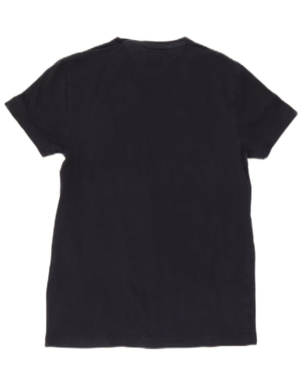 Tommy Hilfiger Mens Extra Slim Graphic T-Shirt Top Small Navy Blue Cotton