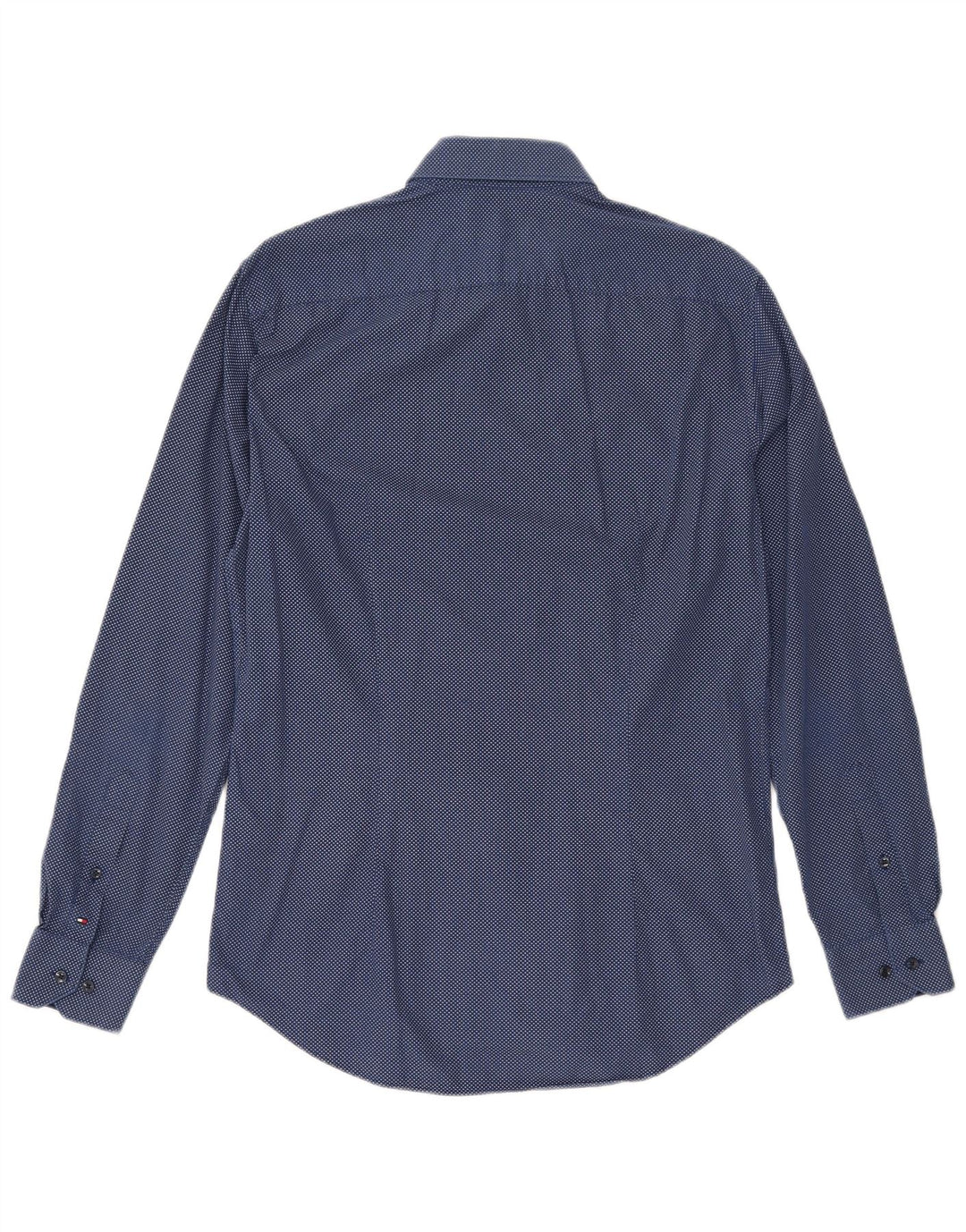 TOMMY HILFIGER Mens Abstract Pattern Shirt Size 15 1/2 39 Medium Navy Blue