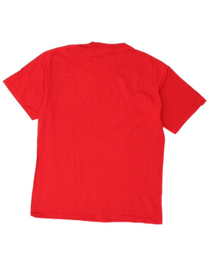 ADIDAS Mens T-Shirt Top Medium Red Cotton