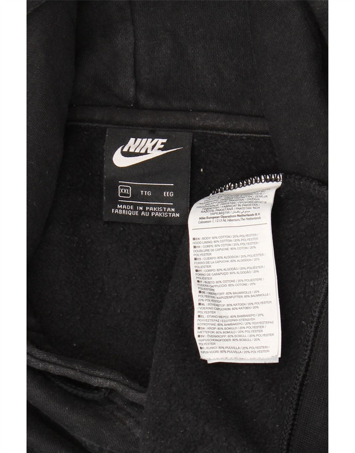 Nike Mens Hoodie Jumper 2XL Black Cotton