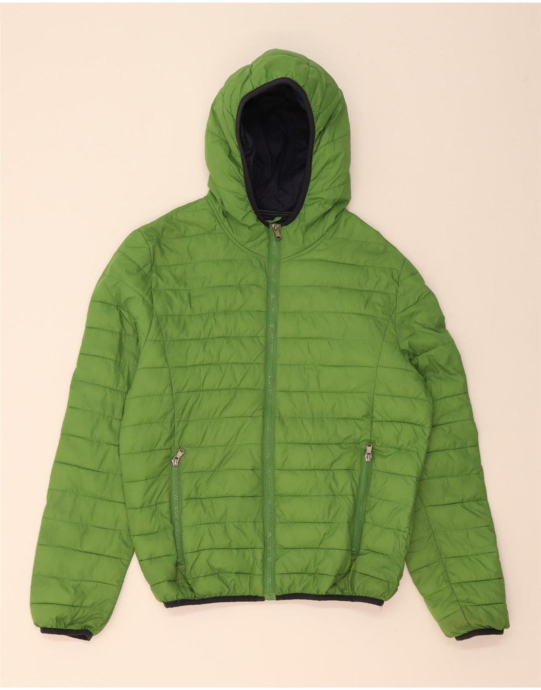Champion Mens Hooded Padded Jacket UK 38 Medium Green Polyamide