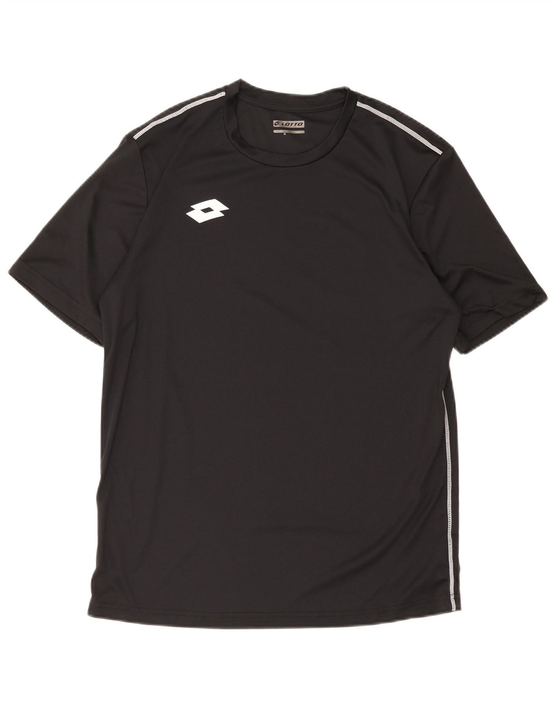 Lotto Mens T-Shirt Top Large Black Polyester